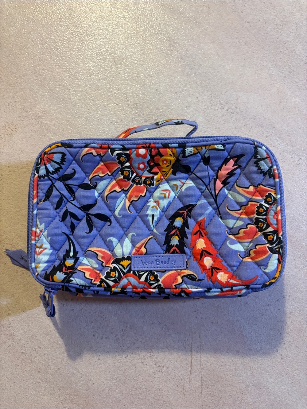 Vera Bradley Quilted Cosmetic Case in Mural Garden